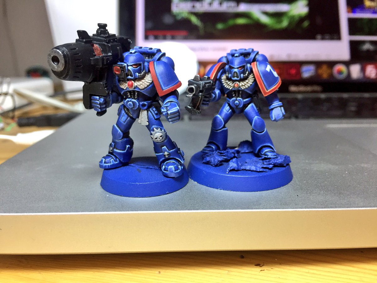 1990s Space Marine Ultramarines Colour Test