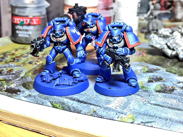 1990s Space Marine Ultramarines Colour Test