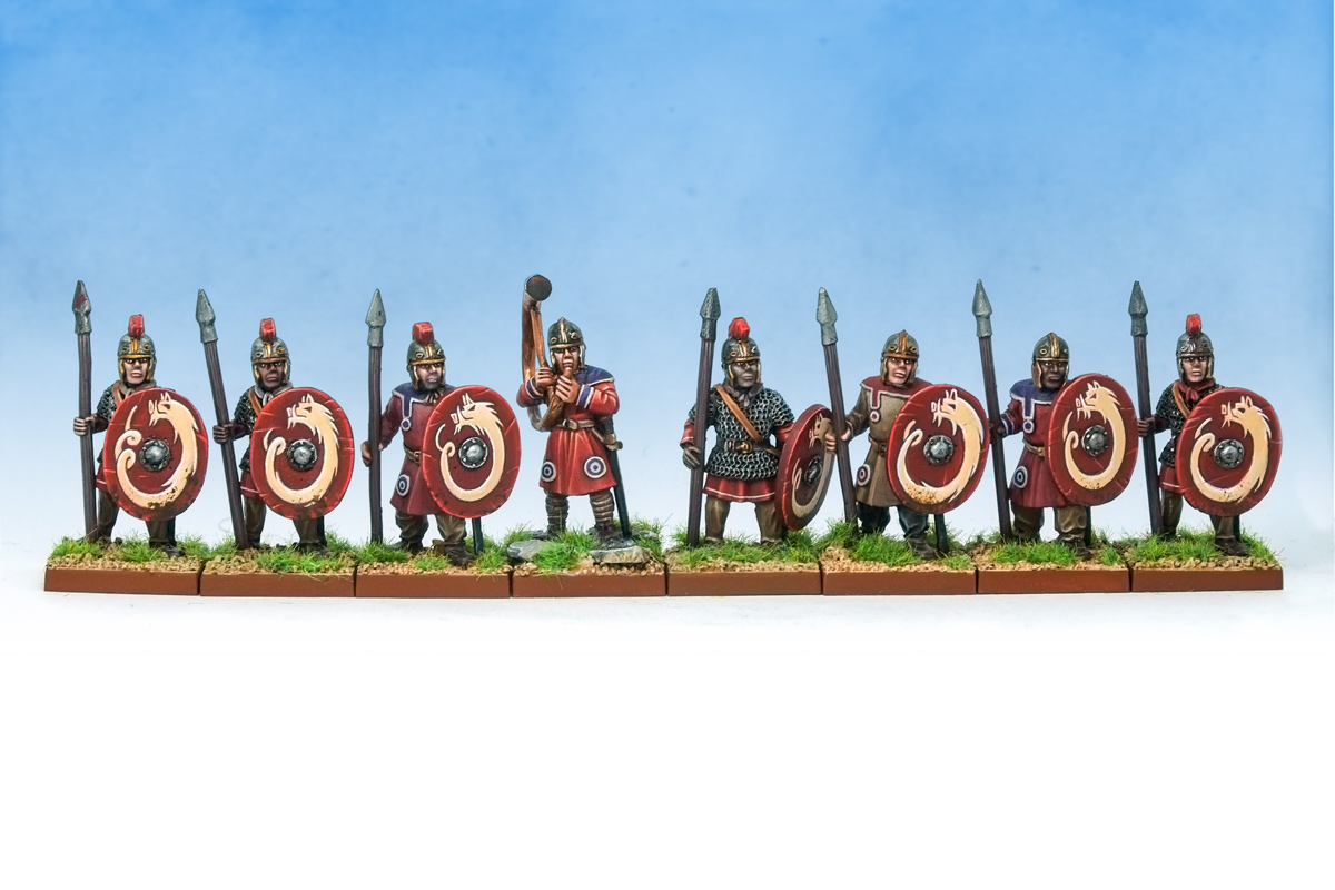 Late Imperial Roman Spearmen with shields