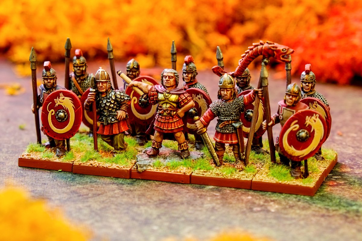 Oldhammer Blandford Warriors ex-Citadel Flavius Aetius with Alan Horseman and Buccellarius of Majorian