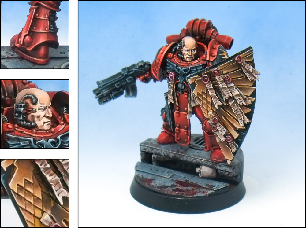 Exclusive Forge World Mark III Boarding Space Marine Blood Angel Sergeant details