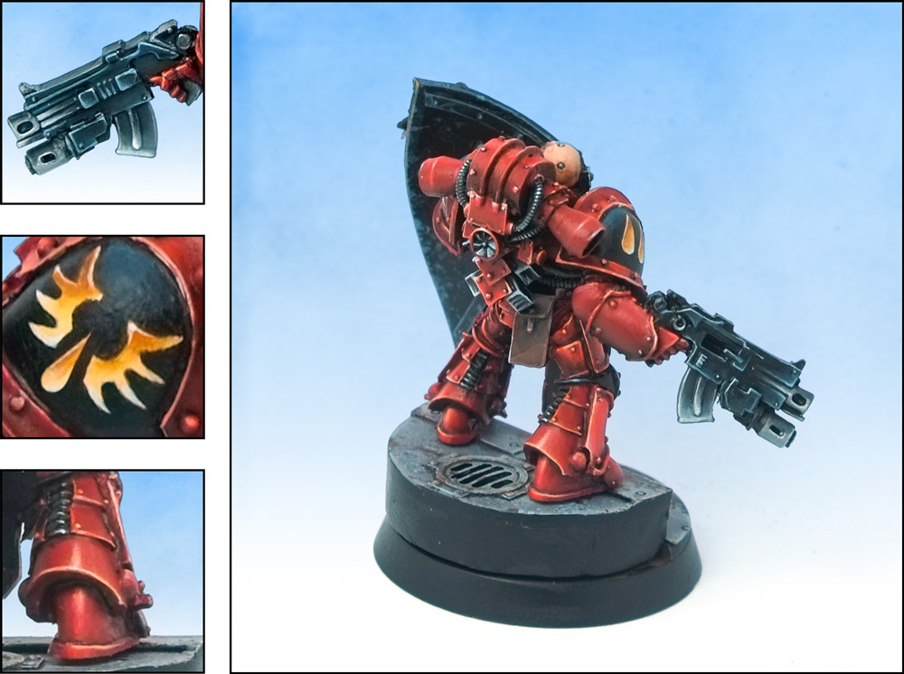 Exclusive Forge World Mark III Boarding Space Marine Blood Angel Sergeant details