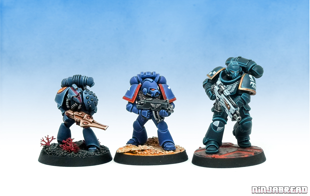 Space Marines Ultramarines Squad Rhenus 1990s 40k